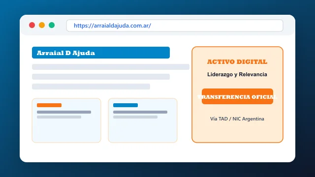 Ecosistema digital, branding y proceso de cesión registral formal de arraialdajuda.com.ar